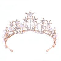 Fashion Star Alloy Inlay Crystal Rhinestones Crown 1 Piece main image 2