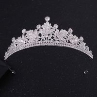 Mode Feuille Couronne Alliage Incruster Strass Couronne 1 Pièce sku image 1