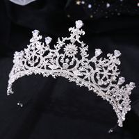 Fashion Geometric Alloy Inlay Rhinestones Crown 1 Piece main image 2