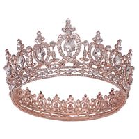 Fashion Crown Alloy Inlay Crystal Rhinestones Crown 1 Piece sku image 5