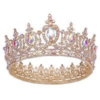 Fashion Crown Alloy Inlay Crystal Rhinestones Crown 1 Piece sku image 3