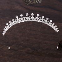 Elegant Crown Alloy Inlay Rhinestones Crown 1 Piece sku image 1