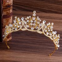 Fashion Crown Alloy Inlay Rhinestones Crown 1 Piece main image 2