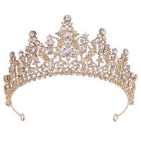 Baroque Style Crown Alloy Inlay Crystal Rhinestones Crown 1 Piece sku image 2