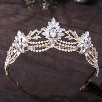 Fashion Oval Crown Alloy Inlaid Zircon Crown 1 Piece main image 5