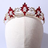 Fashion Oval Crown Alloy Inlaid Zircon Crown 1 Piece main image 4