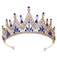 Simple Style Crown Alloy Inlay Rhinestones Crown 1 Pair main image 2
