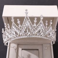 Simple Style Crown Alloy Inlay Rhinestones Crown 1 Pair sku image 1