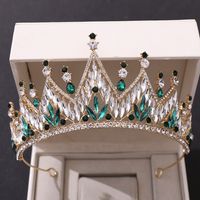 Simple Style Crown Alloy Inlay Rhinestones Crown 1 Pair sku image 5