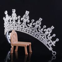 Elegant Crown Alloy Rhinestone Plating Crown 1 Piece sku image 1