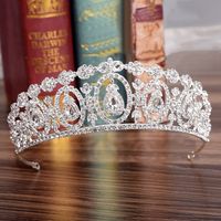 Fashion Water Droplets Alloy Inlay Rhinestones Crown main image 6