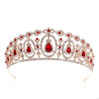 Fashion Water Droplets Alloy Inlay Rhinestones Crown sku image 3