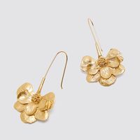 1 Pair Fashion Flower Plating Metal Drop Earrings main image 5