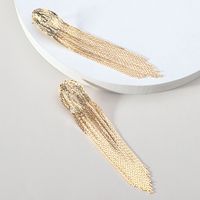 1 Pair Simple Style Solid Color Alloy Tassel Women's Earrings main image 3