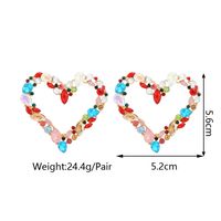 1 Pair Fashion Heart Shape Rhinestone Ear Studs main image 8