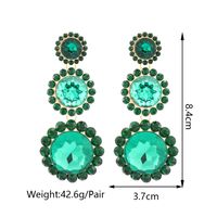 1 Pair Simple Style Round Glass/colored Glaze Inlay Artificial Gemstones Women's Earrings main image 4