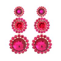 1 Pair Simple Style Round Glass/colored Glaze Inlay Artificial Gemstones Women's Earrings sku image 3