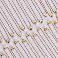 304 Stainless Steel 18K Gold Plated Simple Style Plating Heart Pendant Necklace sku image 24