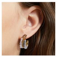 1 Pair Fashion Geometric Imitation Pearl Metal Plating Women's Earrings main image 1