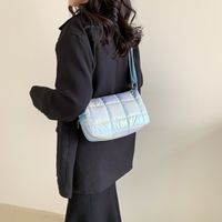 Women's Medium Polyester Plaid Fashion Square Zipper Crossbody Bag sku image 2