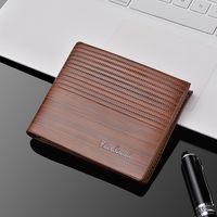 Men's Solid Color Pu Leather Open Wallets sku image 2