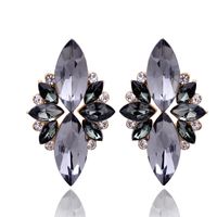 1 Pair Glam Geometric Alloy Plating Artificial Crystal Resin Women's Drop Earrings sku image 18