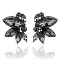 1 Pair Fashion Butterfly Alloy Plating Artificial Crystal Women's Drop Earrings sku image 9