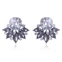 Lady Flower Alloy Plating Inlay Acrylic Women's Ear Studs sku image 7