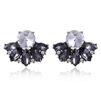 Luxurious Water Droplets Alloy Inlay Crystal Women's Ear Studs sku image 8