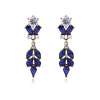 1 Pair Fashion Flower Alloy Plating Artificial Pearls Rhinestones Women's Drop Earrings sku image 29