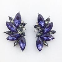 1 Pair Fashion Flower Alloy Plating Artificial Pearls Rhinestones Women's Drop Earrings sku image 14