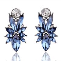 1 Pair Fashion Flower Alloy Plating Artificial Pearls Rhinestones Women's Drop Earrings sku image 15