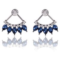 1 Pair Fashion Flower Alloy Plating Artificial Pearls Rhinestones Women's Drop Earrings sku image 10