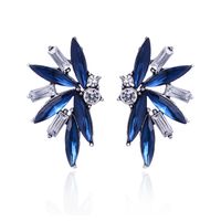 1 Paire Mode Fleur Alliage Placage Perles Artificielles Strass Femmes Boucles D'oreilles sku image 19