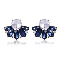 1 Paire Mode Fleur Alliage Placage Perles Artificielles Strass Femmes Boucles D'oreilles sku image 13