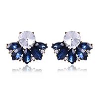Luxurious Water Droplets Alloy Inlay Crystal Women's Ear Studs sku image 5