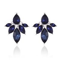 1 Pair Fashion Flower Alloy Plating Artificial Pearls Rhinestones Women's Drop Earrings sku image 21