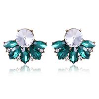 Luxurious Water Droplets Alloy Inlay Crystal Women's Ear Studs sku image 3