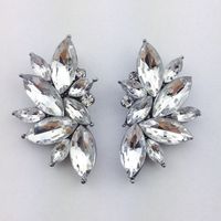 1 Pair Glam Geometric Alloy Inlay Artificial Crystal Resin Women's Drop Earrings sku image 31