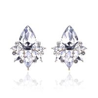 1 Pair Glam Water Droplets Inlay Alloy Artificial Crystal Drop Earrings main image 5