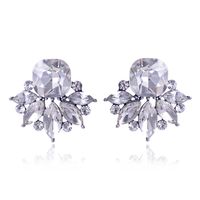 Lady Flower Alloy Plating Inlay Acrylic Women's Ear Studs sku image 4