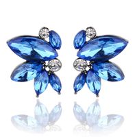 1 Pair Fashion Butterfly Alloy Plating Artificial Crystal Women's Drop Earrings sku image 3