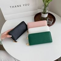 Women's Solid Color Pu Leather Zipper Wallets main image 6