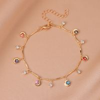 Fashion Leaf Eye Flower Alloy Plating Rhinestones Unisex Bracelets main image 4