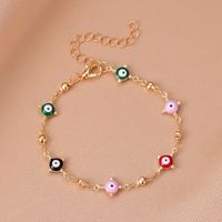 1 Piece Retro Devil's Eye Star Daisy Copper Inlay Rhinestones Bracelets Anklet main image 7