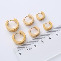 12 Pairs Fashion Solid Color Stainless Steel Polishing Earrings main image 3