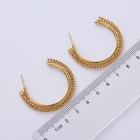 1 Pair Fashion Round Stainless Steel Inlay Pearl Earrings main image 3