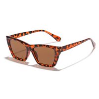 Fashion Leopard Pc Uv400 Resin Cat Eye Patchwork Full Frame Women's Sunglasses sku image 4