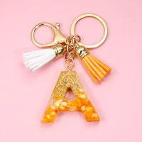 1 Piece Simple Style Letter Plastic Resin Enamel Keychain main image 3