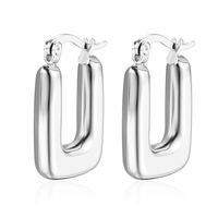 1 Pair Fashion U Shape Stainless Steel Plating Drop Earrings sku image 1